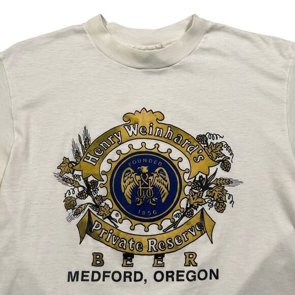 Vintage 1980s Cropped Private Reserve Beer T-Shirt - Picture 2 of 4